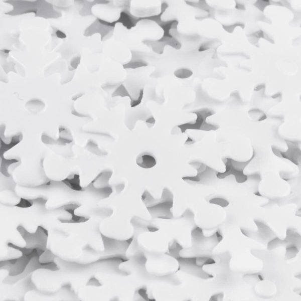 Пайетки фигурные снежинки 13 мм, Астра 10г, L010 белый, уп.10 шт