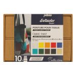 Набор красок Pebeo Setacolor Opaque Коллекция для темных и светлых тканей с аксессуарами 10 цв. 45 мл 758482 2