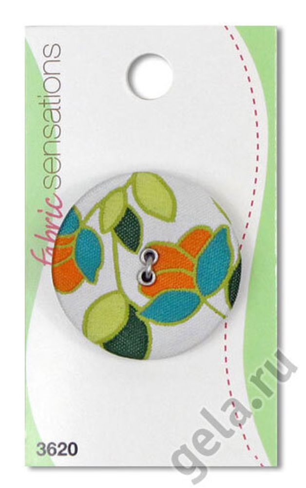 Пуговицы 2 прокола Blumenthal Lansing Fabric Sensations, 34.29 мм, 54L, цветы, 1 шт /TOS/