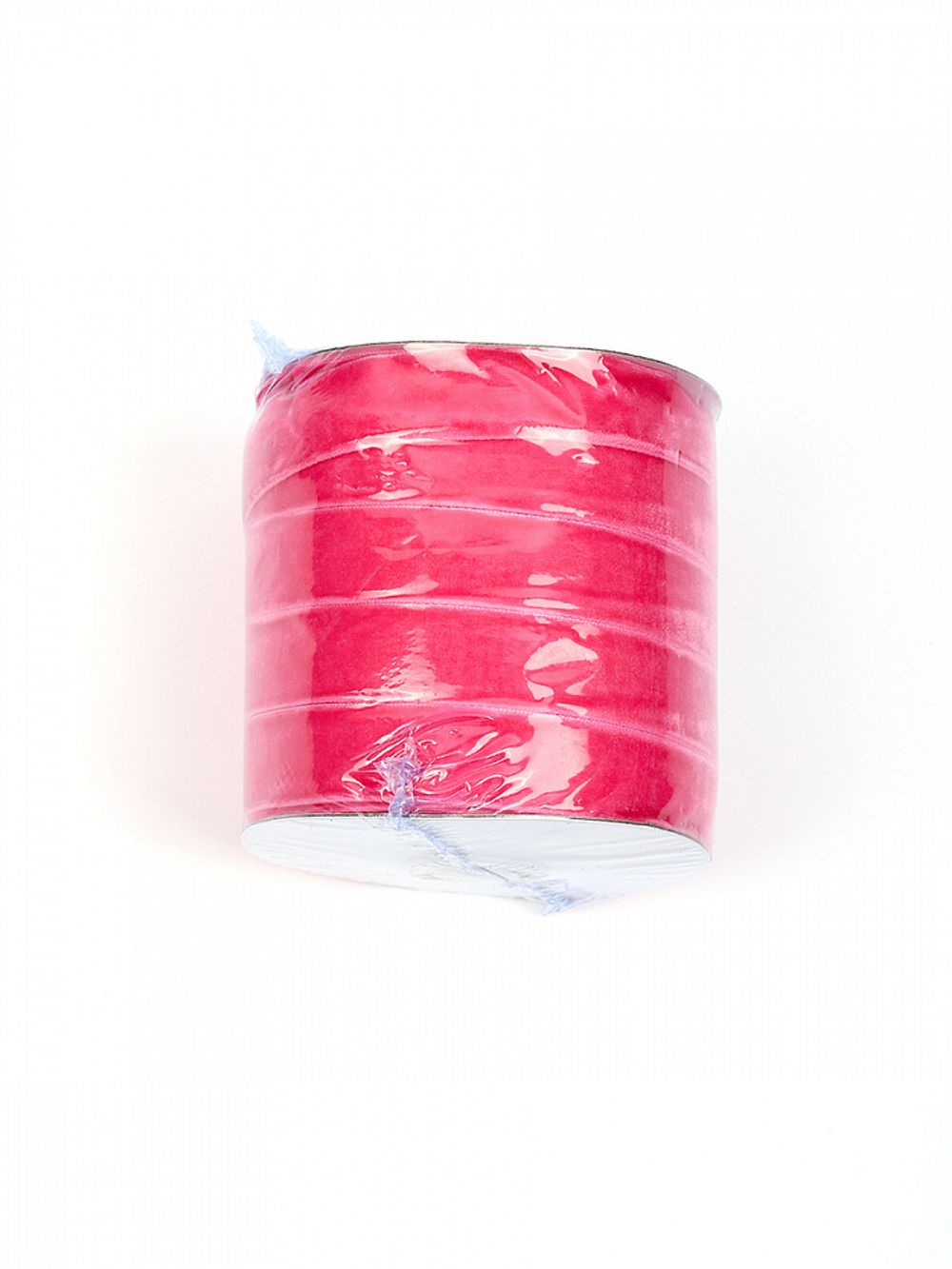 Лента бархатная (тесьма) 20.0 мм / 22.86±1 метров, арт.20VR27 нейлон цв.яр.розовый