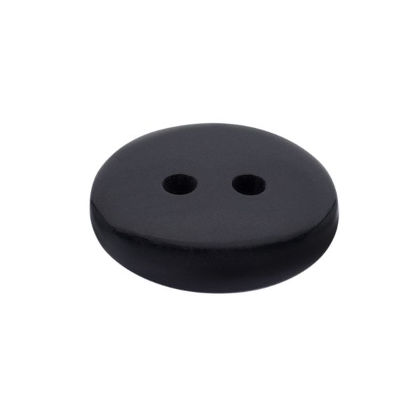Пуговица супатная 24L (15мм) 2 прокола, пластик (s.black (черный глянец)), CB-K-15, 144 шт