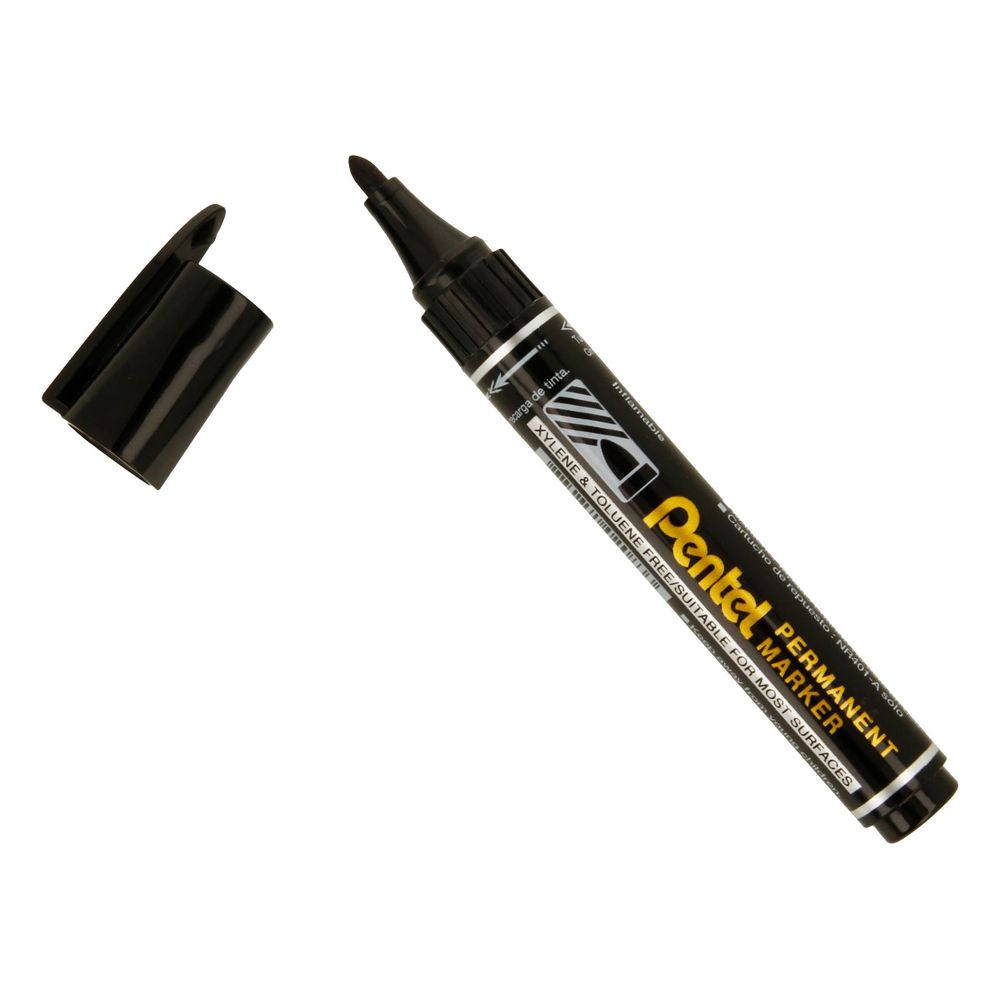 Перманентный маркер 4 мм, Extra Large Point, 12 шт, черный, Pentel N450AA-3
