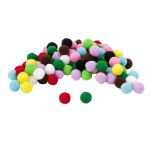 Помпоны для творчества Ассорти 20 мм, 10 цветов, 100 шт, Astra&Craft