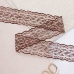 Кружево на сетке 45 мм / 9.14 метра, 14 коричневый, 3AR3730