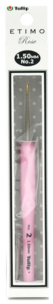 Крючок для вязания с ручкой Tulip Etimo Rose 1,5мм, TEL-02e /TOS/