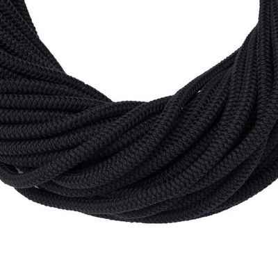 Шнур эластичный вязаный 4.5 мм / 50м (полиэстер 86%, латекс 14%) (черный), Р2691