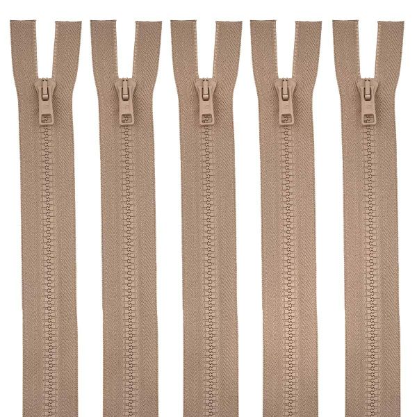 Молния трактор Arta Т6 (6 мм) 2 зам., разъем., 90 см, цв. 071 св. бежевый, уп.5 шт