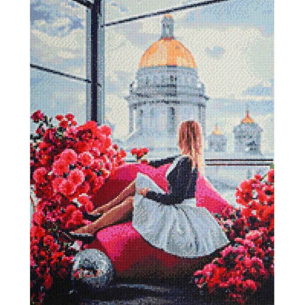 Алмазная (кристальная) мозаика Cristyle, Свидание на крыше с видом на Исаакиевский собор, 40х50 см
