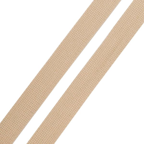 Стропа (ременная лента) 26 мм / 100 метров, [17.55 г/пог.м], матовая, имитация хлопка, 15 св.бежевый, 3Al357