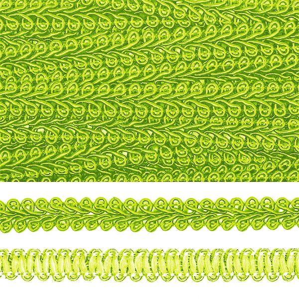 Тесьма в стиле шанель плетеная 8 мм 0384-0016 52 салатовый уп. 18.28м