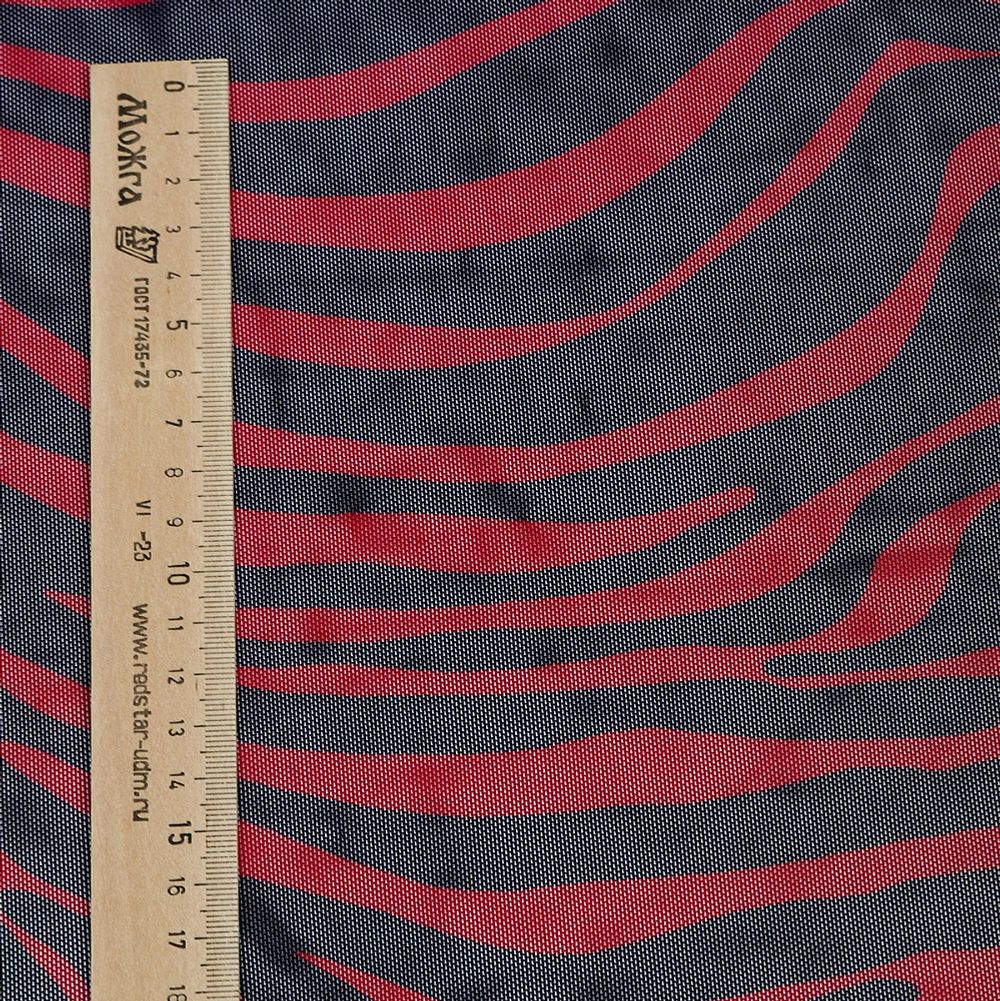 Сетка бельевая эластичная 100 г/м², шир.160 см / 50 метров, принт Зебра, цв.красный+черный /SZ025816.03/