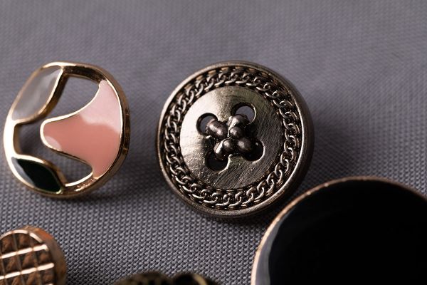 Пуговицы на ножке металл 14 мм, 6 шт, 30 золото, Blitz MB 0259