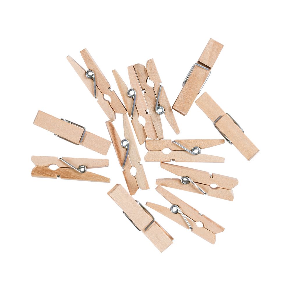 Прищепки декоративные 3.5 см, 60 шт, 09 Натуральный, Mr.Painter DKN-05