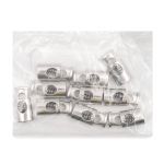 Фиксатор (зажим) для шнура металл 1 отв., 20х10 мм, (in ⌀4.5 мм), цв.серебро, 10 шт