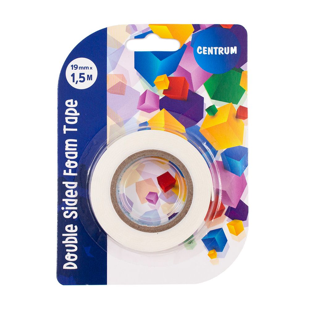 Клейкая лента двусторонняя 19 мм*1,5 м, 80155