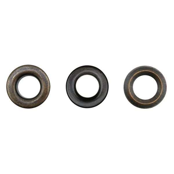 Люверсы металл ⌀13.0 мм (внутр.), №28, сталь, антик, 1000 шт, New Star