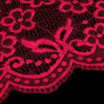 Кружево бельевое эластичное 400 мм / 13.72 м, цв. C520 т.красный