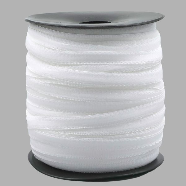Резинка бельевая (бретелечная) с силиконом 8.0 мм / 50 метров, белый