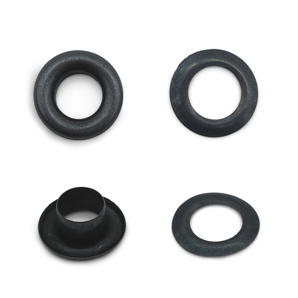 Люверсы металл ⌀_5.0 мм (внутр.), черный, 100 шт, BIG