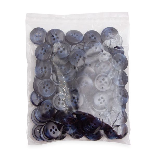 Пуговицы 4 прокола мужская костюмные 543294/4 24 (5422 синий/глянц.), 100 шт