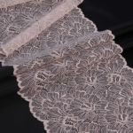 Кружево бельевое эластичное 240 мм / 13.72 м, цв. C571 молочный