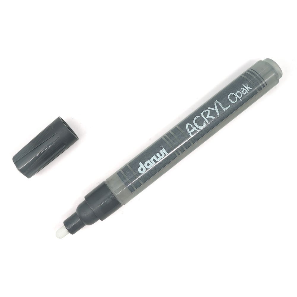 Маркер акриловый Darwi OPAK, 3мм (укрывистый) (151 серый холодный) DA0220013