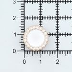 Пуговицы на ножке 24L=15 мм, металл, GD.White (золото-белый), 10 шт, MP05