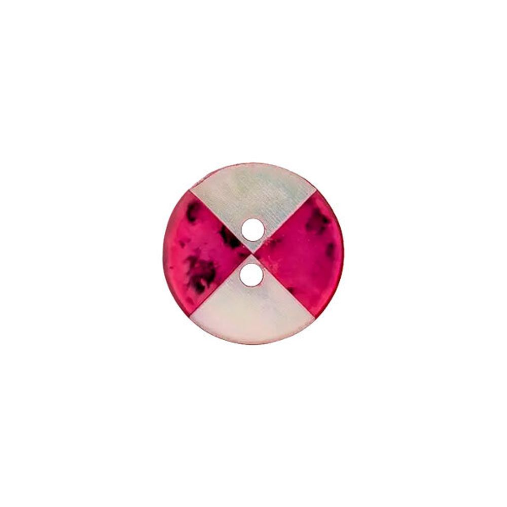 Пуговицы 2 прокола 15мм, перламутр, розовый, Union Knopf by Prym, U0453838015005201-20, 1 шт