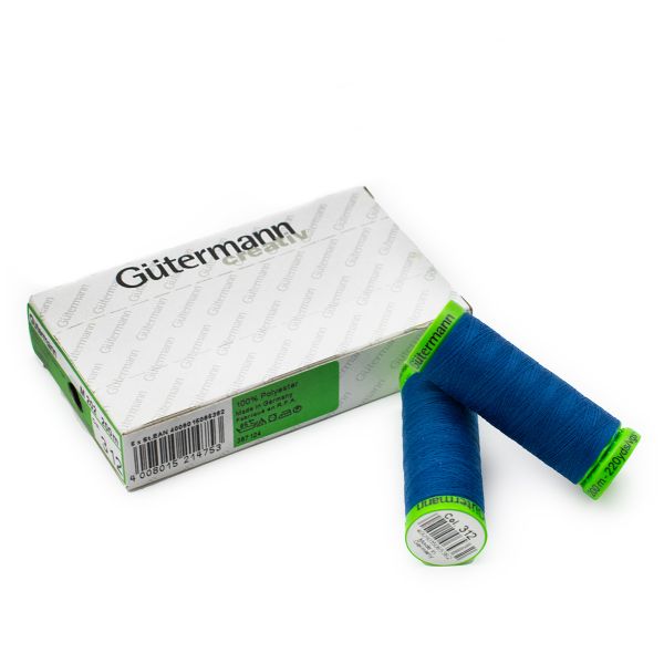 Нитки для тонких тканей Gutermann Extra Fine 150, 200м, 312 св.синий, 5 катушек