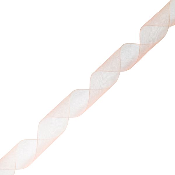 Лента капроновая (органза) 25.0 мм, 39 бежевый, 22.86 м