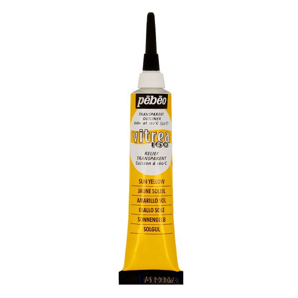 Контур по стеклу под обжиг Vitrea 160 20 мл, 114060 солнечный, Pebeo