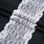 Кружево бельевое эластичное 150 мм / 2.5 метра, цвет белый