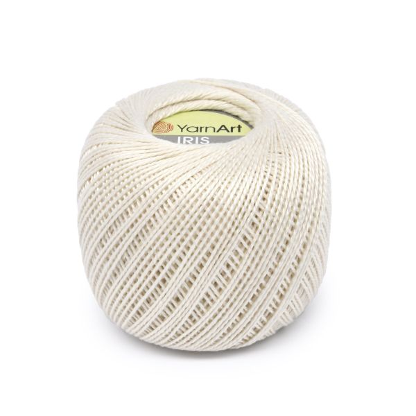 Пряжа YarnArt (ЯрнАрт) Iris / уп.10 мот. по 20 г, 138м, 911 белый