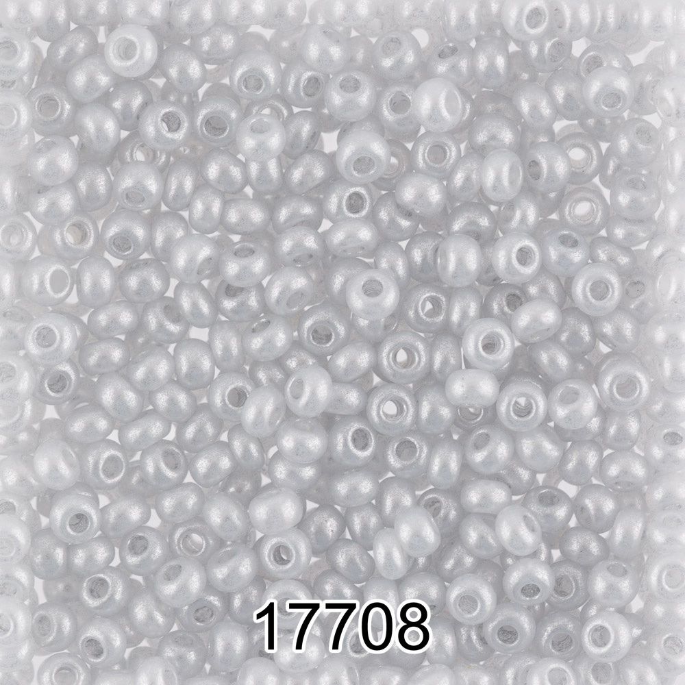 Бисер Preciosa круглый 10/0, 2.3 мм, 500 г, 17708 (Ф474) серый