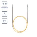 Спицы круговые ⌀3.5 мм, 80 см, с металлическим тросиком, Alpina SIL-80