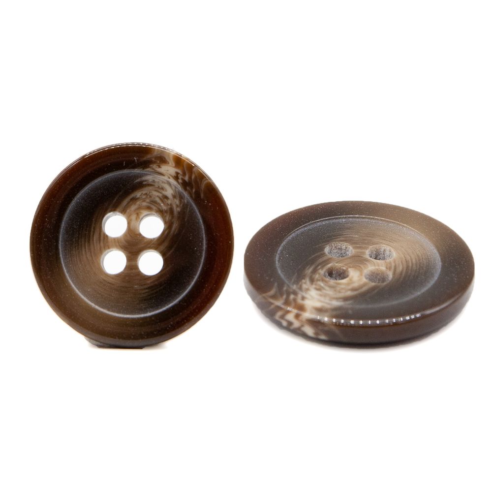 Пуговицы 4 прокола мужская костюмные 543294/4 40 (5406 коричн, глянц.), 24 шт