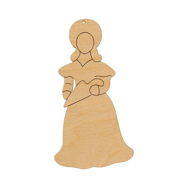Заготовка из фанеры Подвеска, 14х7.5 см, Дама с зонтом, 14х7,5 см, ВД-662 Mr.Carving