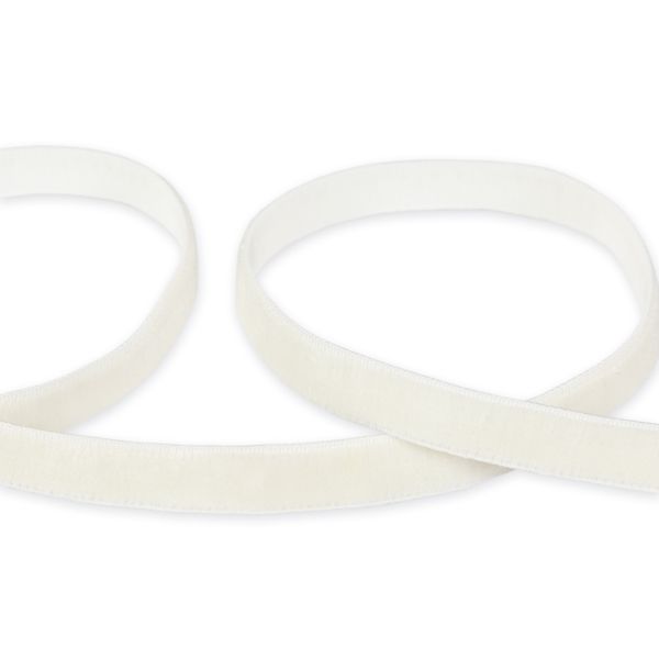 Лента бархатная (тесьма) эластичная 06.0 мм / 16.5±1 метра, 042 молочный, Blitz VRE-06