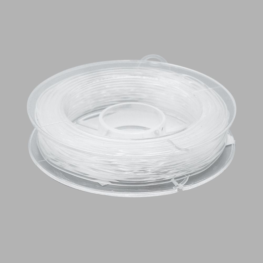Нитки силиконовые для бисера, 0,8 мм, 10 м, прозрачный, 10 катушек
