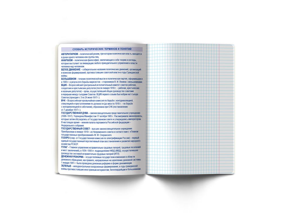 Тетрадь со справочным материалом И всё-таки она вертится!, A5+ 48 л. на скобе 65 г/м², белизна 100%, 10 шт, клетка, 000527 История, Светоч 48ТПСК5_013_2_1