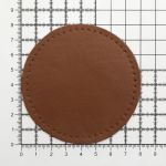 Заплатки пришивные из кожи, круг ⌀8см с перфорацией, 2 шт, 100% кожа, 02 светло-коричневый, 9121