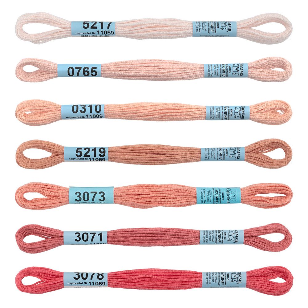 Мулине Gamma набор Спектр, цв.pion, 7 мотков по 8 метров