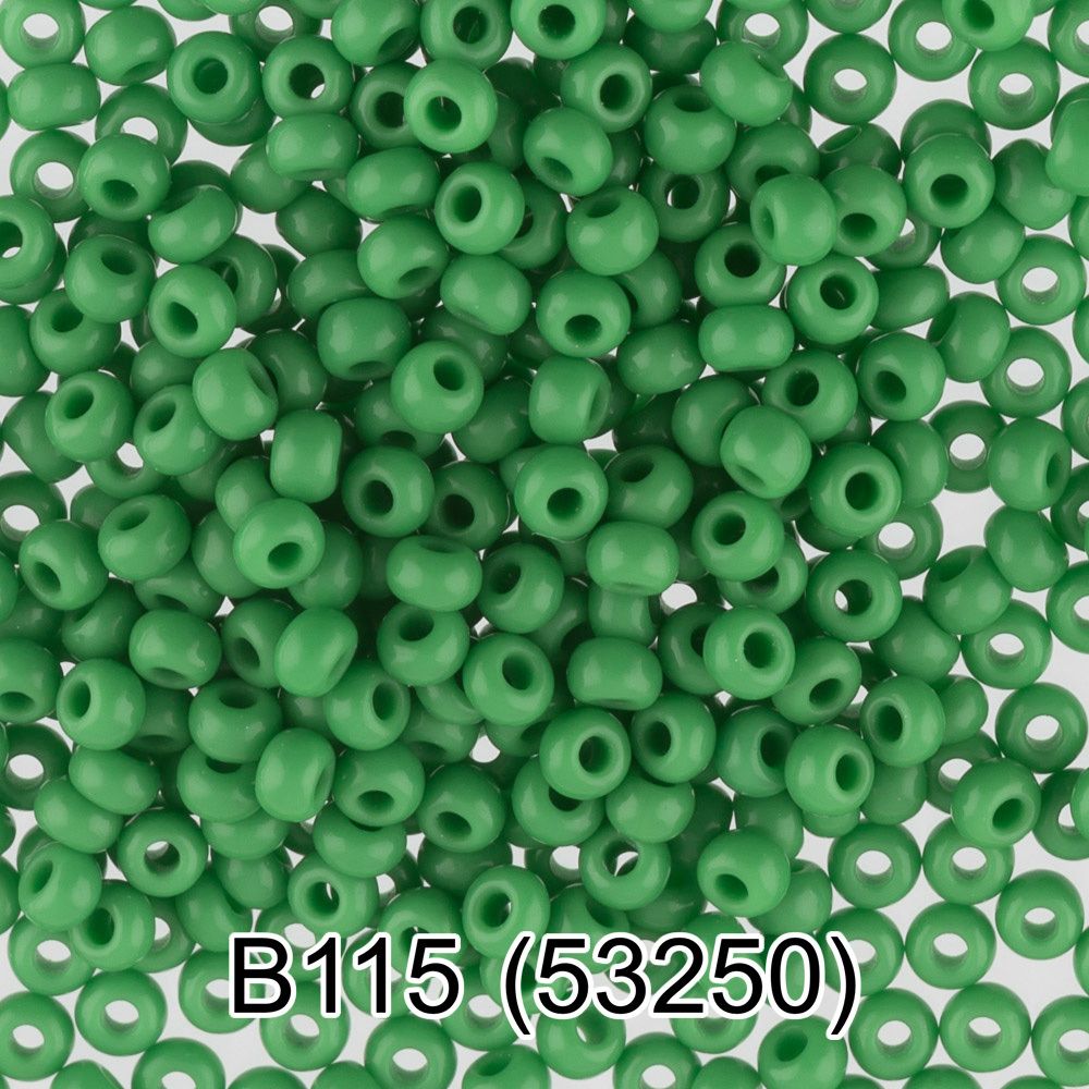 Бисер Gamma 10/0 (2.3 мм), 50 г, B115 св.зеленый, 53250, круглый 2