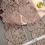 Кружево эластичное (стрейч) 110 мм, 40992PP цв.бежевый, 3 метра, Kruzhevo