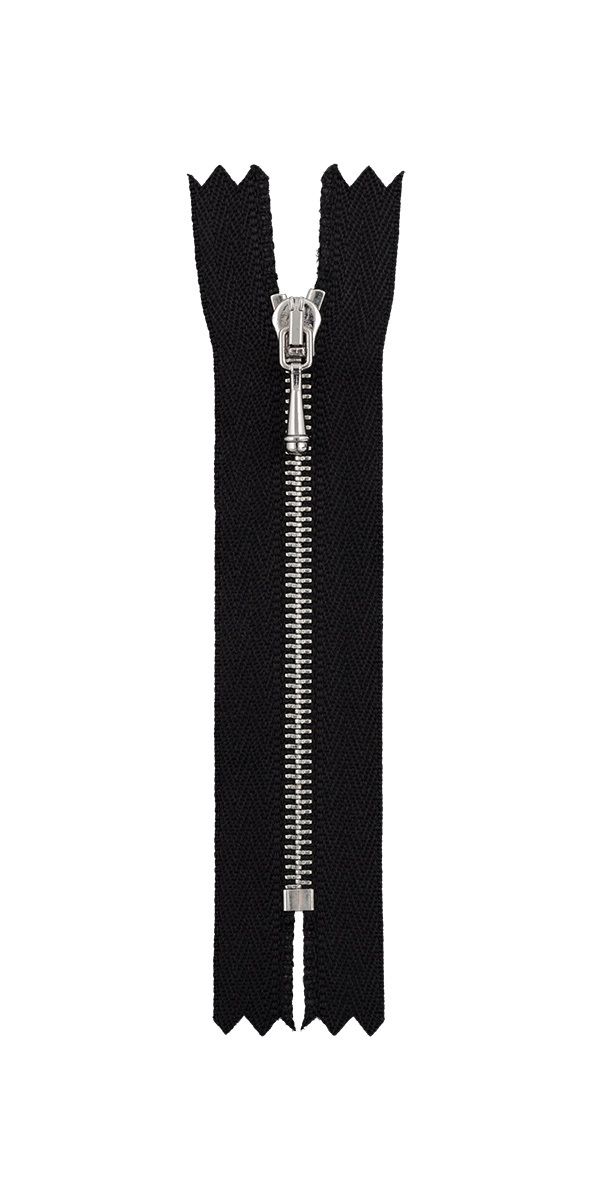 Молния металл Т1, 1 зам., н/раз., 8 см, декор, черный 310, ZipD 1M Gamma, 5 шт