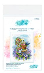 Набор для вышивания нитками МП Студия (Акварель), Лавандовый завтрак, 20х16 см