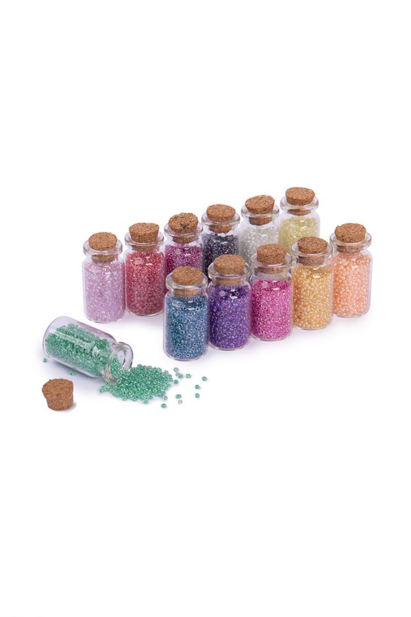 Набор бисера для рукоделия №6 ассорти прозр. с цвет. отверстием, Zlatka SGB