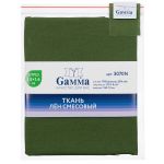 Льняная ткань 175±5 г/м², 150х140 см, №162 зеленый, Gamma 3070N