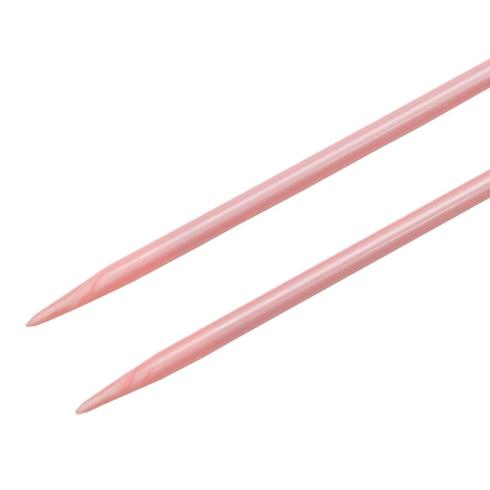 Спицы прямые Pony Pearl ⌀4,5 мм, 25 см, розовый, пластик, 2 шт