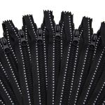 Молния спираль (витая) Т5 (5 мм) 1 зам., н/раз., 18 см, цв. черный, 10 шт